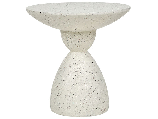 Caffi Accent Side Table Off-White Terazzo Effect