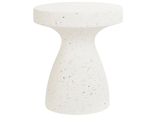 Biviere Accent Side Table Off-White Terrazzo Effect