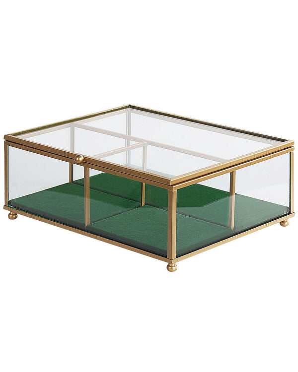 Glass Jewellery Box Gold SAINTES
