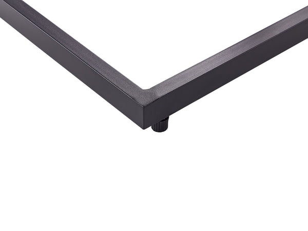 Messina Garden Side Table Light Wood and Black