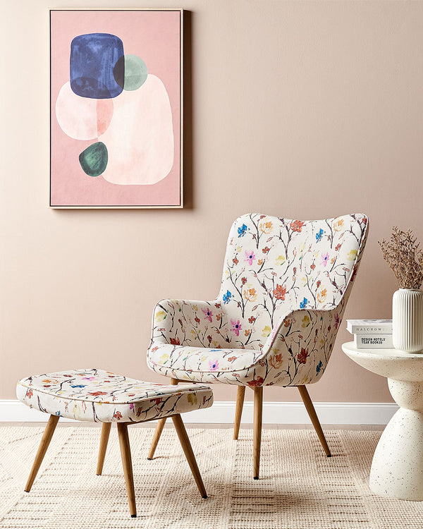 Caffi Accent Side Table Off-White Terazzo Effect
