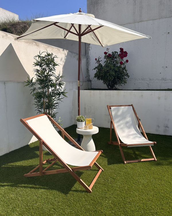 Biviere Accent Side Table Off-White Terrazzo Effect