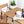 Fornelli Garden Dining Set 6 Seater Acacia Wood Brown