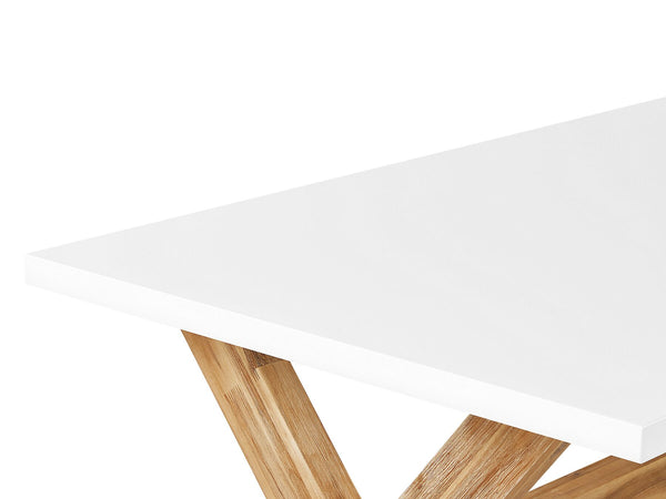 Olbia Garden Dining Set with Stools 8 Seater Concrete White