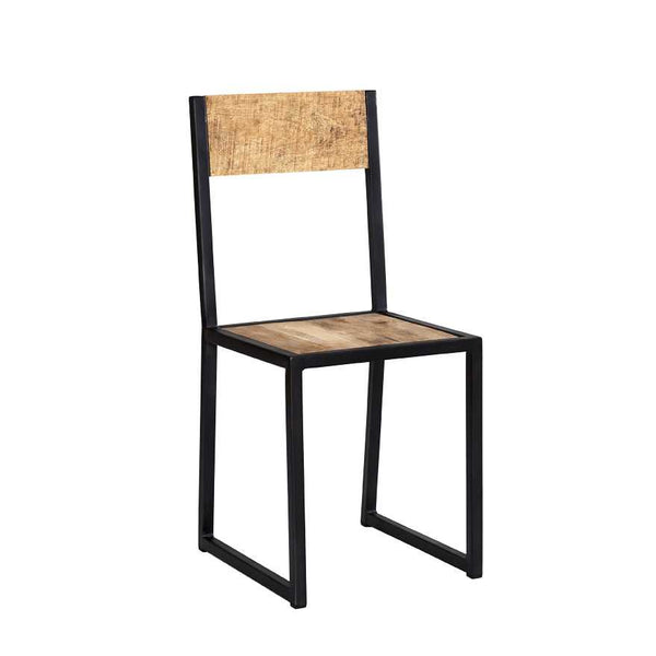 Cosmo Industrial Metal & Mango Wood Dining Chair - Set of 2