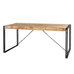 Cosmo Industrial Metal & Mango Wood Dining Table 150 x 90cm