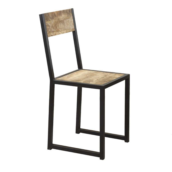 Cosmo Industrial Metal & Mango Wood Dining Chair - Set of 2