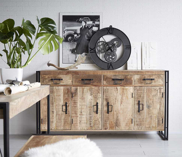 Cosmo Industrial Extra Large Sideboard Reclaimed Hardwood