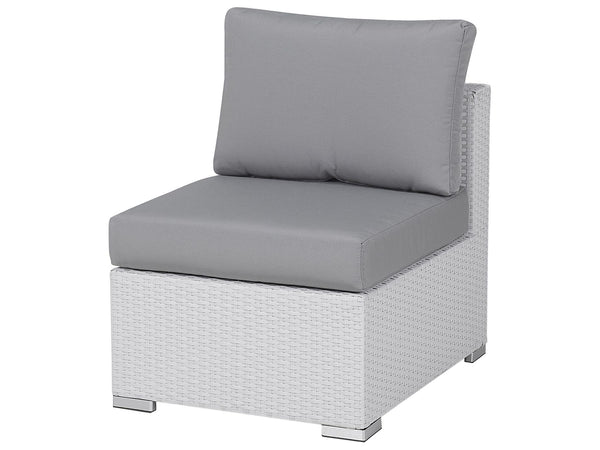 Garden Lounge Set with Table 8 Seater XXL Right Hand Modular PE Rattan White