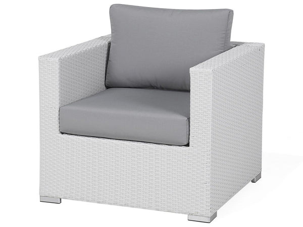 Garden Lounge Set with Table 8 Seater XXL Right Hand Modular PE Rattan White