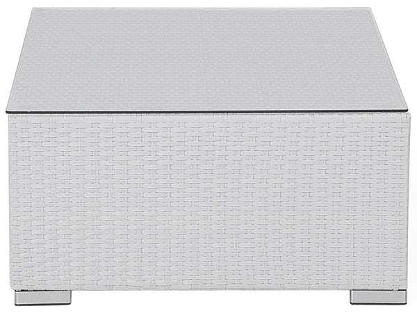 Garden Lounge Set with Table 8 Seater XXL Right Hand Modular PE Rattan White