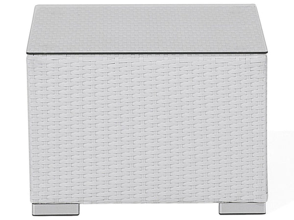 Garden Lounge Set with Table 8 Seater XXL Right Hand Modular PE Rattan White