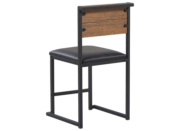 Dining Set BURTON Brown/ Black 4 Seater