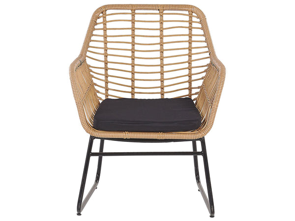 Garden Lounge Set with Table 4 Seater Minori PE Rattan Beige
