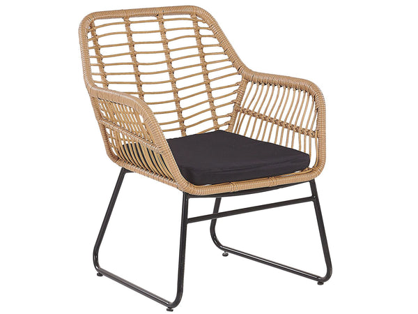 Garden Lounge Set with Table 4 Seater Minori PE Rattan Beige