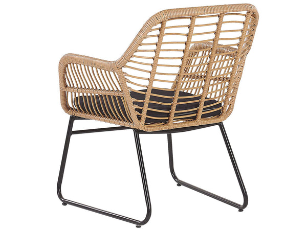 Garden Lounge Set with Table 4 Seater Minori PE Rattan Beige