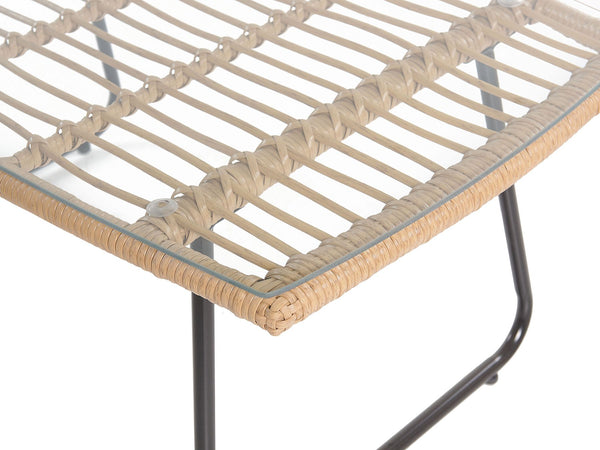 Garden Lounge Set with Table 4 Seater Minori PE Rattan Beige