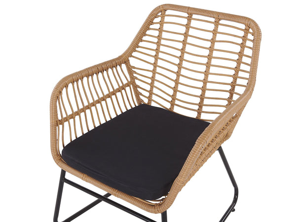 Garden Lounge Set with Table 4 Seater Minori PE Rattan Beige