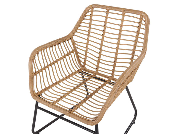 Garden Lounge Set with Table 4 Seater Minori PE Rattan Beige