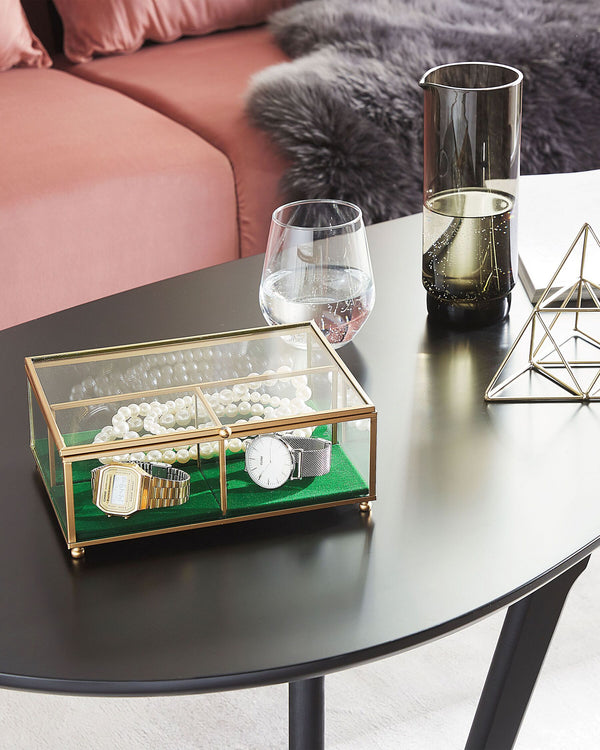 Glass Jewellery Box Gold SAINTES