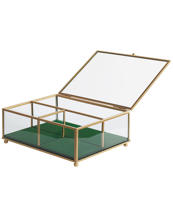 Glass Jewellery Box Gold SAINTES