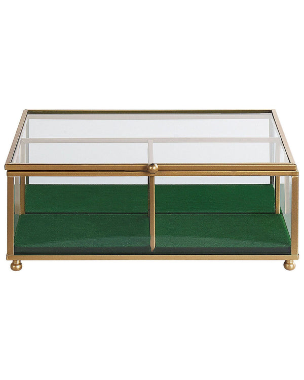 Glass Jewellery Box Gold SAINTES