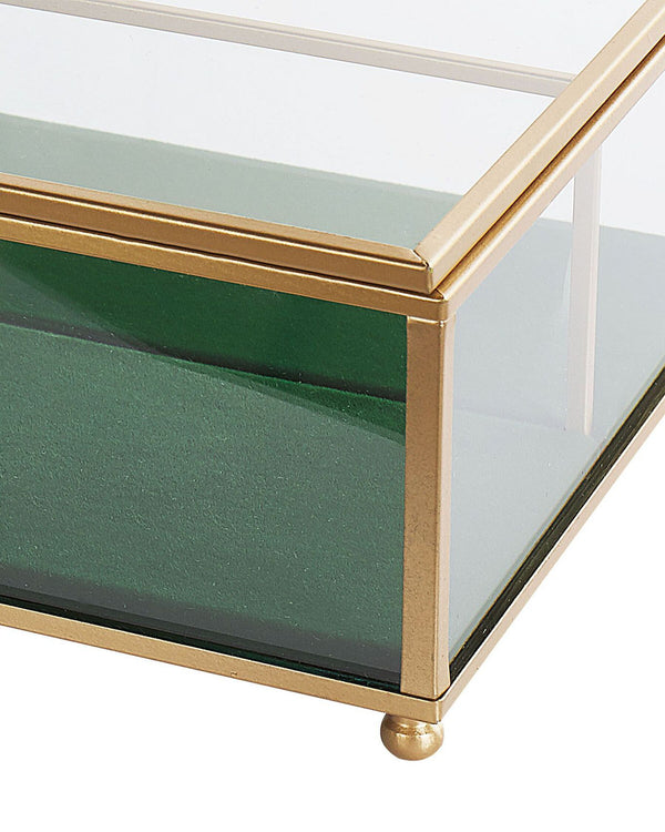 Glass Jewellery Box Gold SAINTES