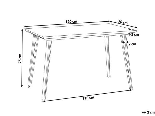 Dining Table GREYTON White 120 cm 70 cm