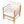 Garden Lounge Set with Table 4 Seater CERRETO Bamboo Wood Off-White