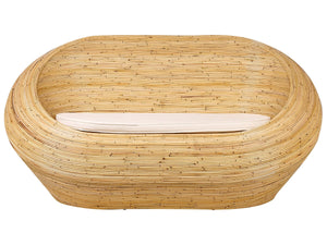 Garden Sofa 2 Seater MAIORI Rattan Natural
