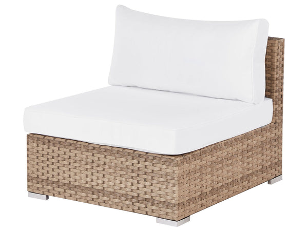Garden Corner Sofa with Table 4 Seater SANO Left Hand Modular PE Rattan Natural