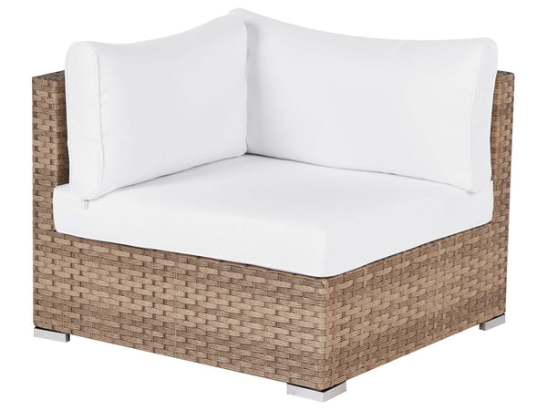Garden Corner Sofa with Table 4 Seater SANO Left Hand Modular PE Rattan Natural