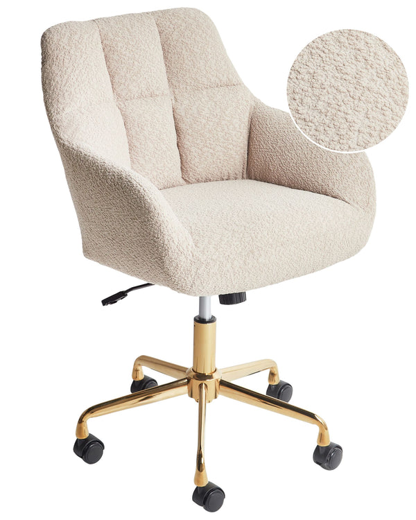 Teddy Fabric Office Chair Beige Palmdale
