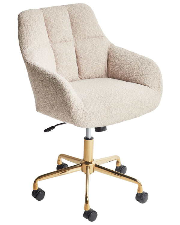 Teddy Fabric Office Chair Beige Palmdale
