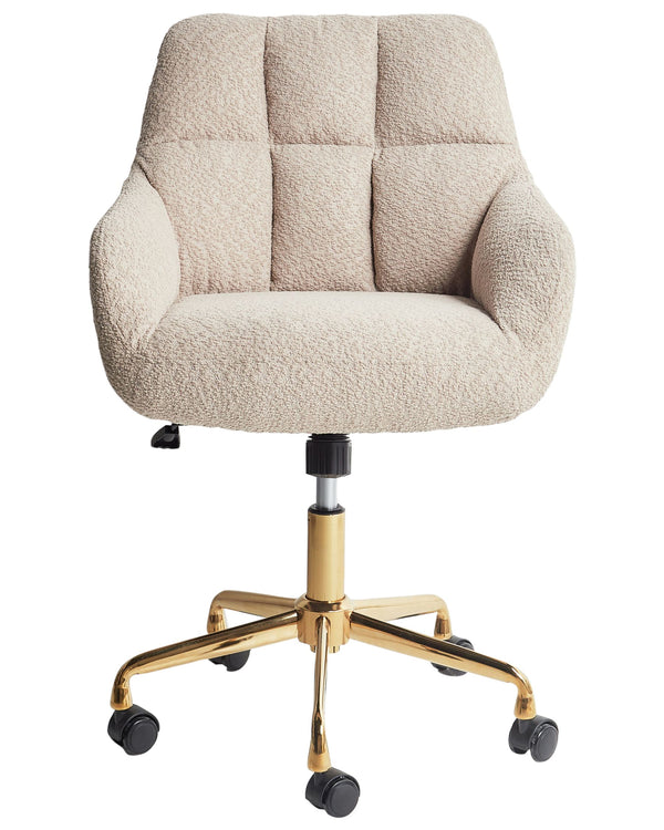 Teddy Fabric Office Chair Beige Palmdale