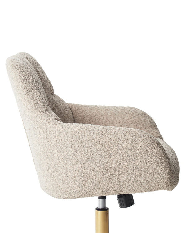 Teddy Fabric Office Chair Beige Palmdale