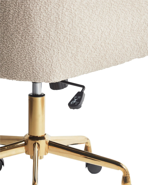 Teddy Fabric Office Chair Beige Palmdale
