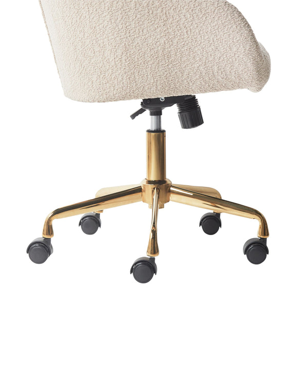 Teddy Fabric Office Chair Beige Palmdale