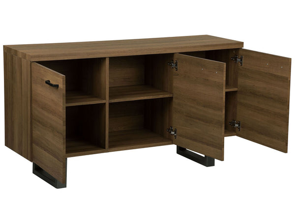 Timber 3 Door Sideboard Dark Wood