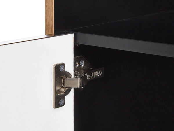 Ilion 3 Drawer Sideboard Light Wood with White