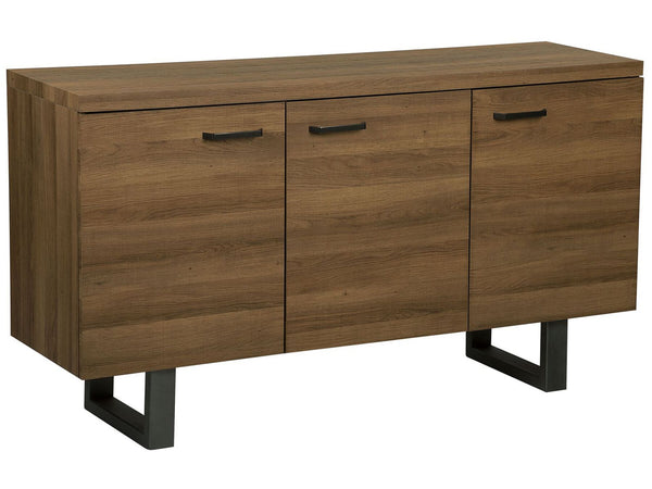 Timber 3 Door Sideboard Dark Wood